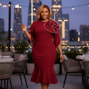 The "Amour" Satin A-Line